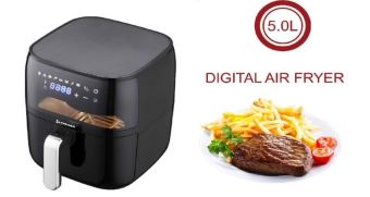 (TODAY ONLY)Quality Affordable Premier digital air fryer PM-513AF 5.0L healthy oil free air fryer electronics and appliances small appliances fryers air fryers with 1 year warranty black