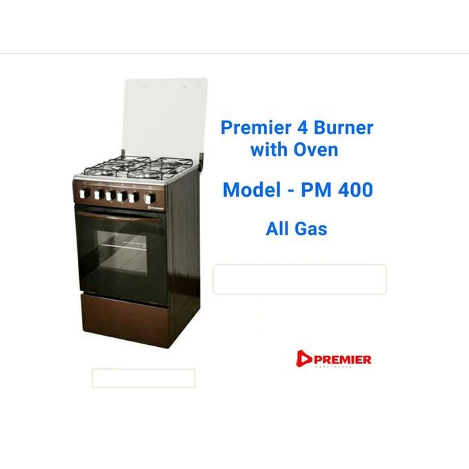 Premier Four Burner Cooker PM-400 All Gas With Oven Auto Ignition Electronics And Appliances Home Improvement Standing Gas Cookers brown