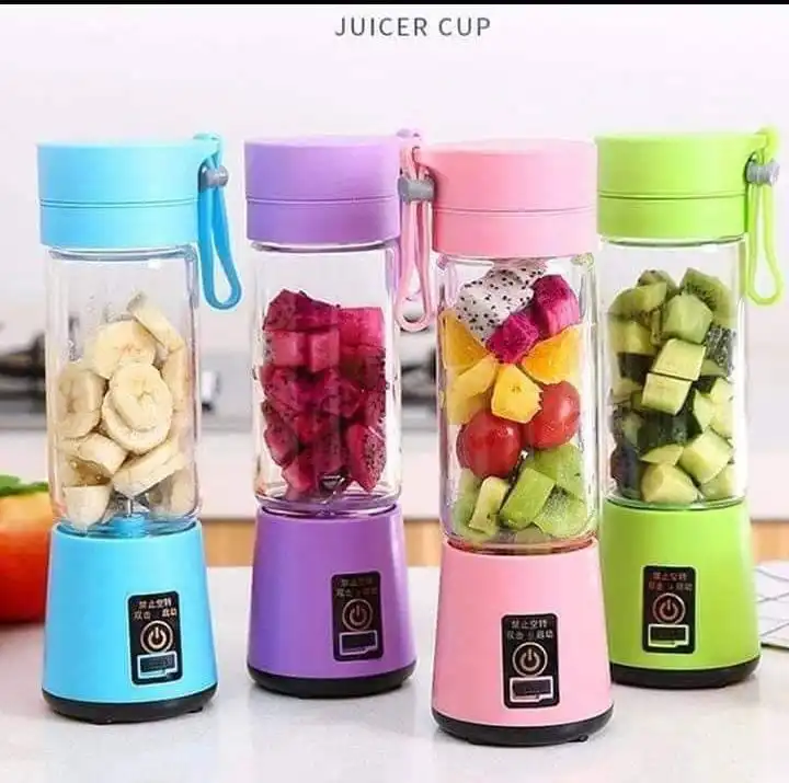 PORTABLE BLENDER. Personal Blender for Shakes and Smoothies, Blender shake Smoothie for Kitchen Personal Size Blenders with Rechargeable USB, 380Ml Traveling Fruit Veggie Juicer Cup With 6 Blades