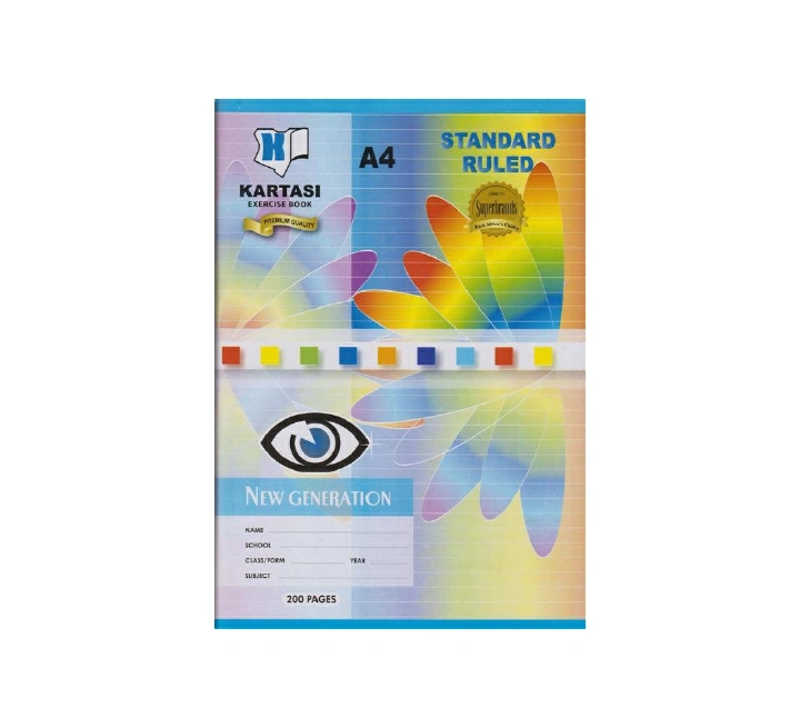 EXERCISE BOOKS. 12pcs 200 pages Kartasi Brand A4 Single Line Manila Cover 1 Dozen