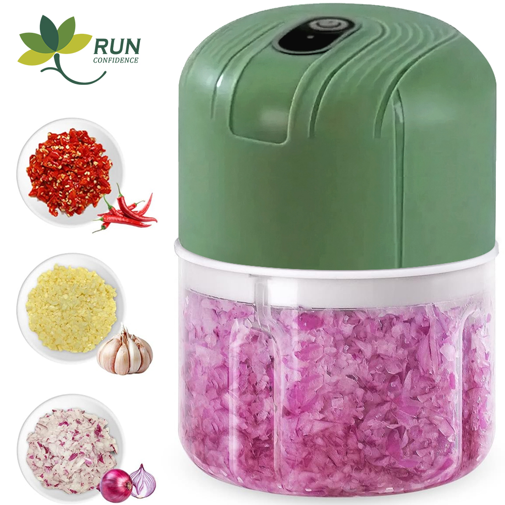 250ml Electric Garlic Chopper Kitchen Mincer USB Vegetable Onion Chopper Press Blender Grinder  Portable Small Food Processor Ginger Chili Fruit Seasoning Spice Tools