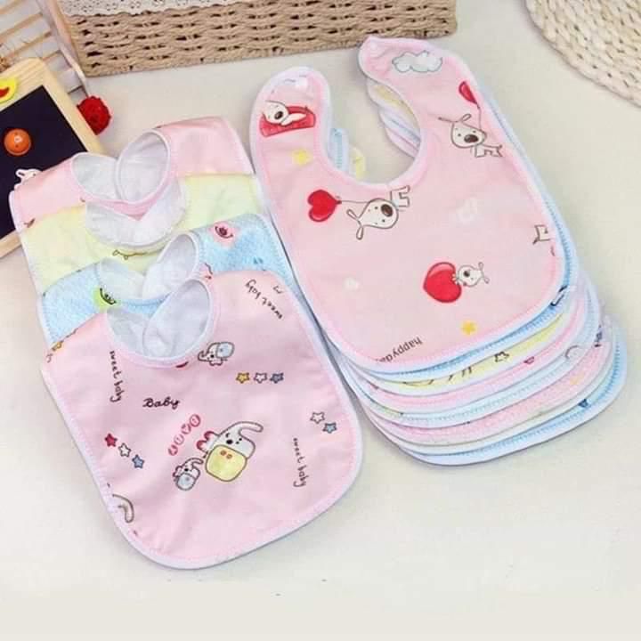 3PCs Adorable Feed Wear Newborn Baby Feeder Bibs MULTICOLOR baby bibs