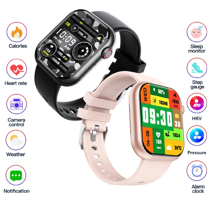 Cross-border F108 blood glucose smart watch uric acid blood lipid monitor heart rate blood pressure blood oxygen temperature bluetooth call watch，Men's watches, women's watches, lovers' watches