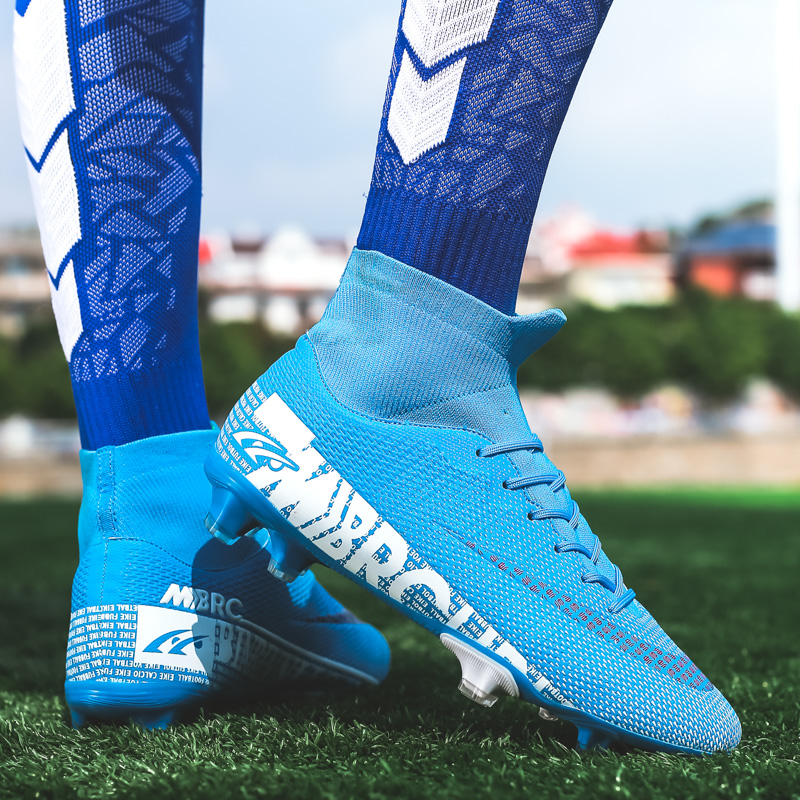 Children And Men&apos;s Football Shoes Long Spike Soccer Boots Non-slip Football Shoes Training Sneakers