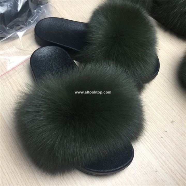 rihanna fuzzy slippers