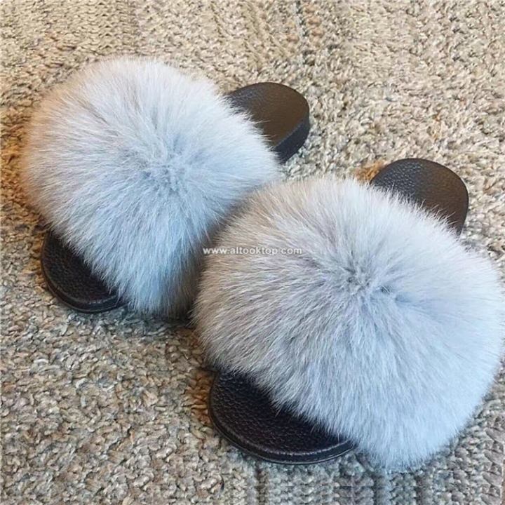 rihanna fuzzy slippers