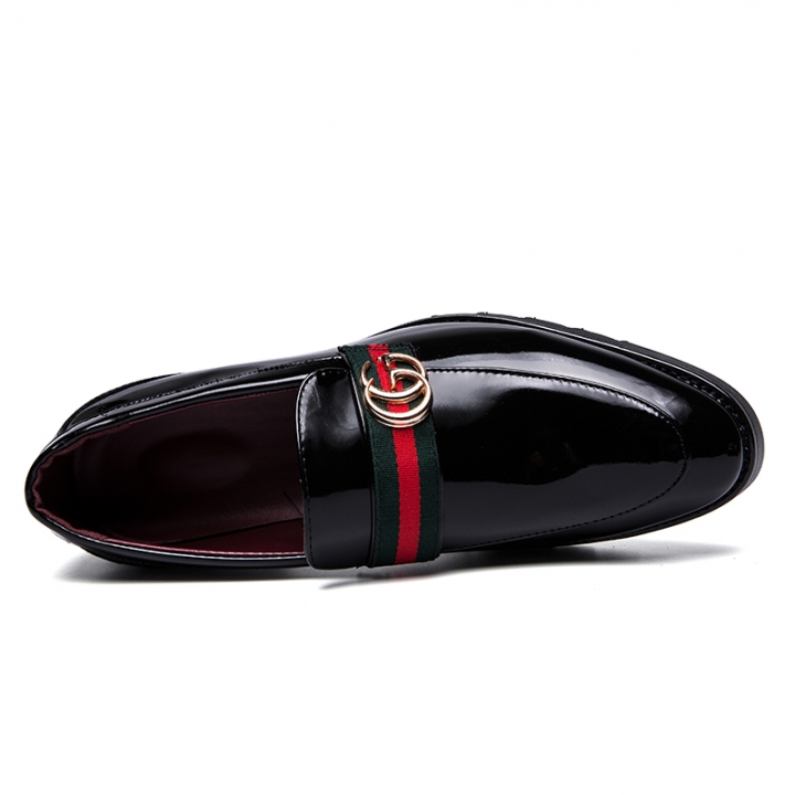 Men Dress Business Shoes Pointed Leisure Leather Formal Oxford Office Casual Slip-on Moccasins Flats