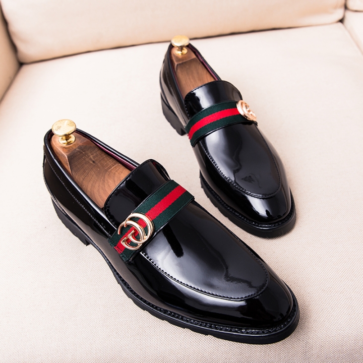 Men Dress Business Shoes Pointed Leisure Leather Formal Oxford Office Casual Slip-on Moccasins Flats