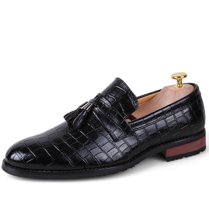 Pointed Leather Dress Business Shoes Men Slip-on Casual Classic Formal Office Oxford British Work