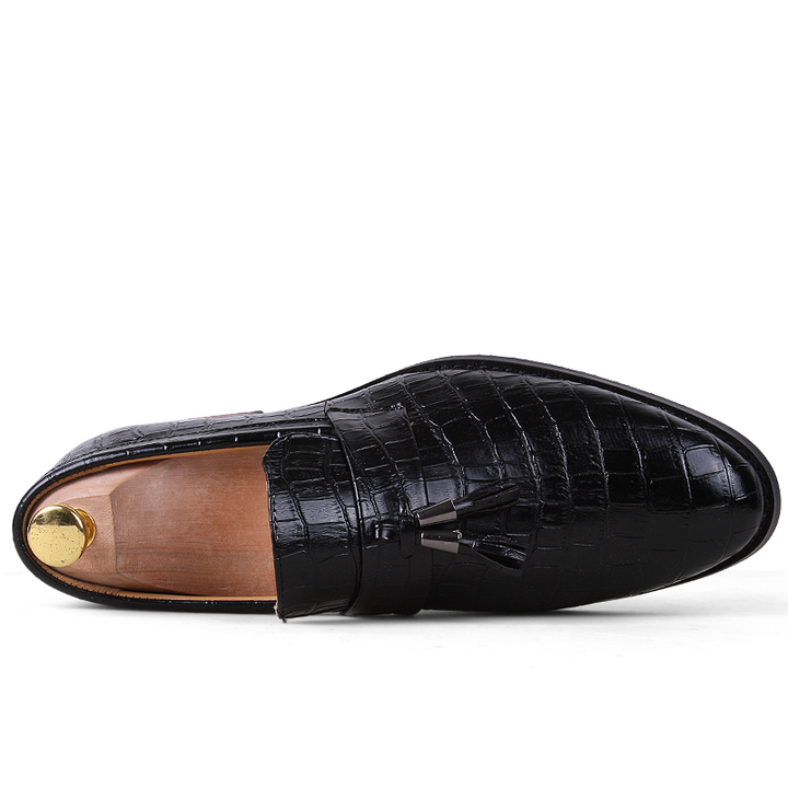 Pointed Leather Dress Business Shoes Men Slip-on Casual Classic Formal Office Oxford British Work