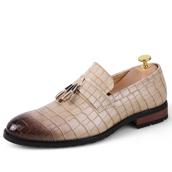 Pointed Leather Dress Business Shoes Men Slip-on Casual Classic Formal Office Oxford British Work