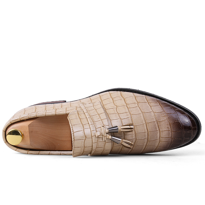 Pointed Leather Dress Business Shoes Men Slip-on Casual Classic Formal Office Oxford British Work