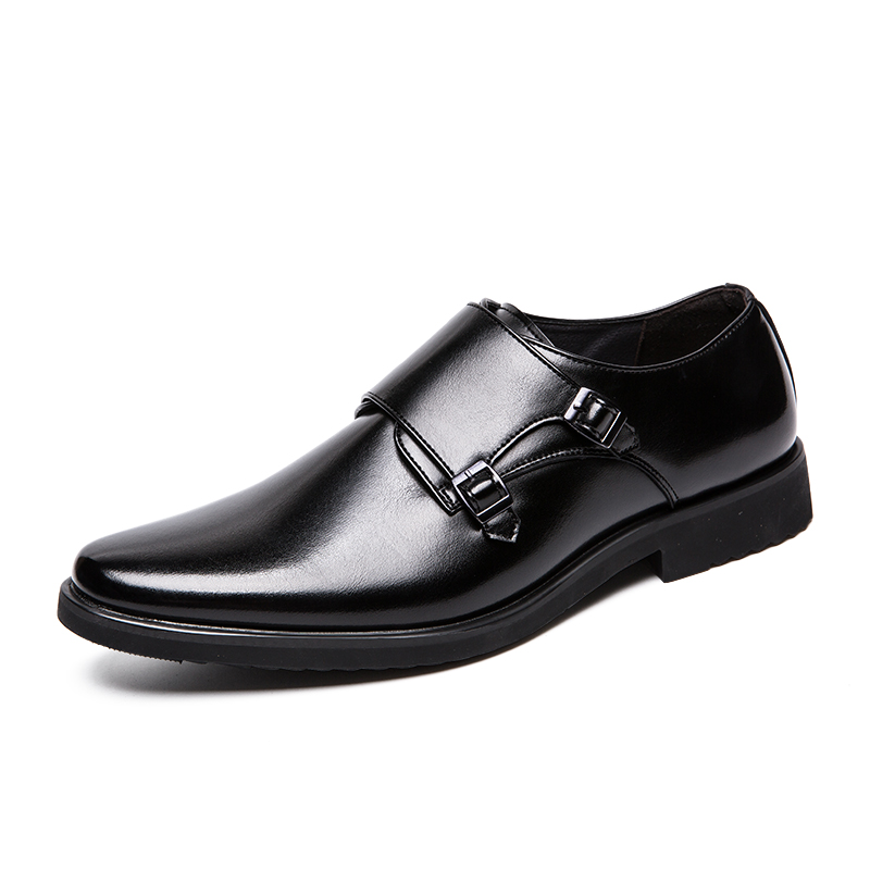 Pointed Leathe Formal Shoes Men Soft Leisure Business Shoes Slip-on Dress Office Oxford Moccasins