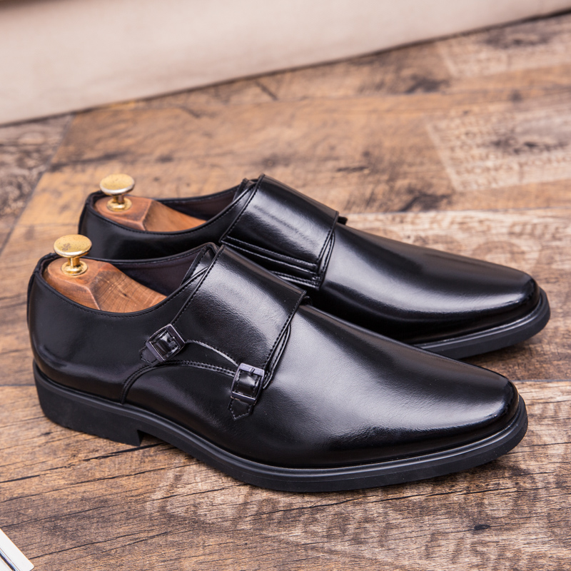Pointed Leathe Formal Shoes Men Soft Leisure Business Shoes Slip-on Dress Office Oxford Moccasins