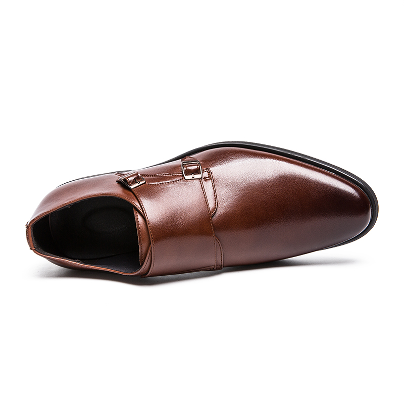 Pointed Leathe Formal Shoes Men Soft Leisure Business Shoes Slip-on Dress Office Oxford Moccasins