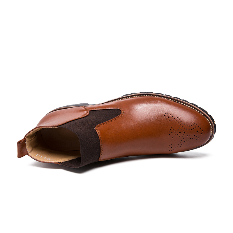 38-46 Men Fashion Boots Pointed Leather Formal Business Shoes Ankle Martin Chelsea Boots Moccasins