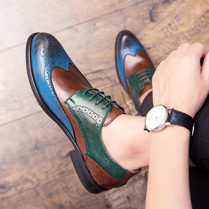 38-47 Men Dress Business Shoes Pointed Leather Soft Leisure Lace-up Footwear Casual Moccasins Flat