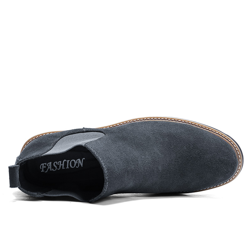 38-46 Men Boots Fashion Leather Business Shoes Dress Ankle Martin Chelsea Boots Moccasins Casual