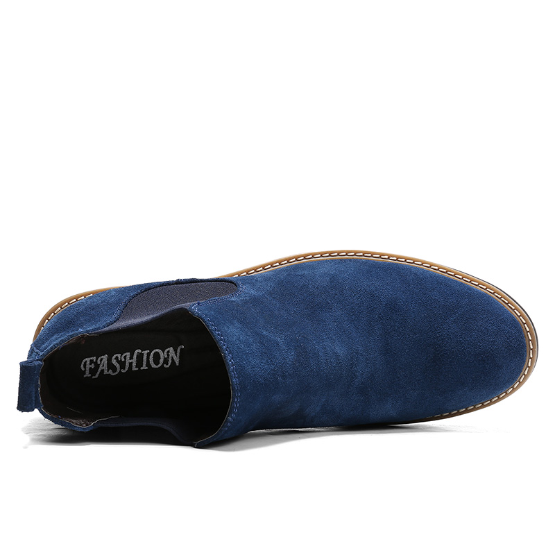 38-46 Men Boots Fashion Leather Business Shoes Dress Ankle Martin Chelsea Boots Moccasins Casual