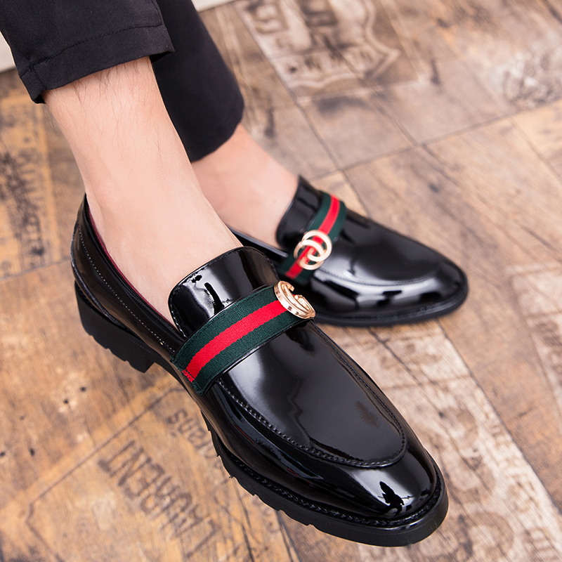 Men Dress Business Shoes Pointed Leisure Leather Formal Oxford Office Casual Slip-on Moccasins Flats