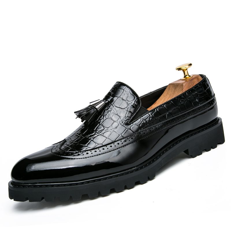 38-46 British Men Leather Business Shoes Slip-on Formal Office Oxford Soft Pointed Leisure Dress
