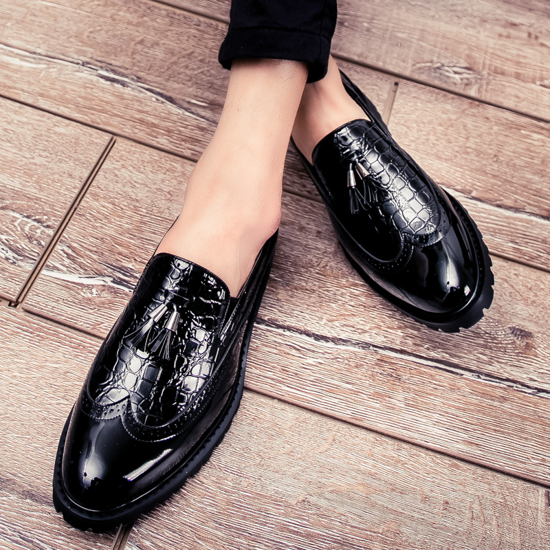 38-46 British Men Leather Business Shoes Slip-on Formal Office Oxford Soft Pointed Leisure Dress