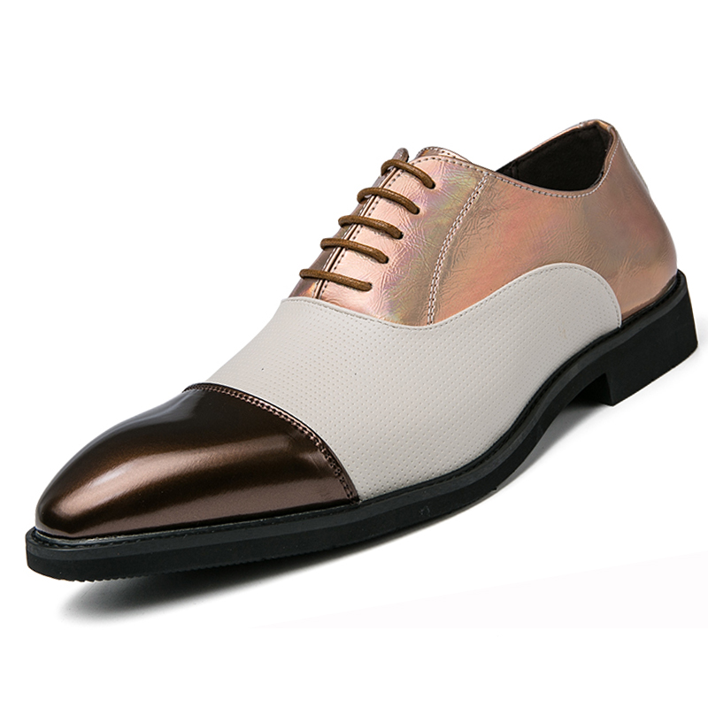 38-48 Men Leather Business Shoes Dress Pointed Formal Office Oxford Soft Leisure Lace-up Casual Work