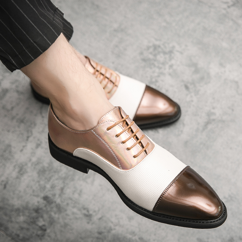 38-48 Men Leather Business Shoes Dress Pointed Formal Office Oxford Soft Leisure Lace-up Casual Work