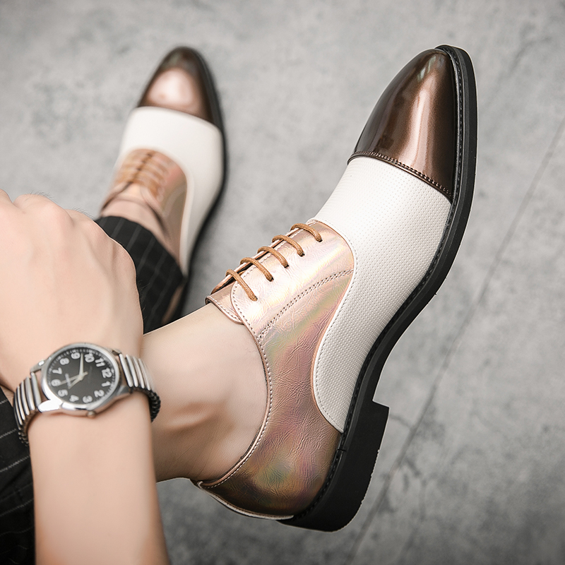 38-48 Men Leather Business Shoes Dress Pointed Formal Office Oxford Soft Leisure Lace-up Casual Work