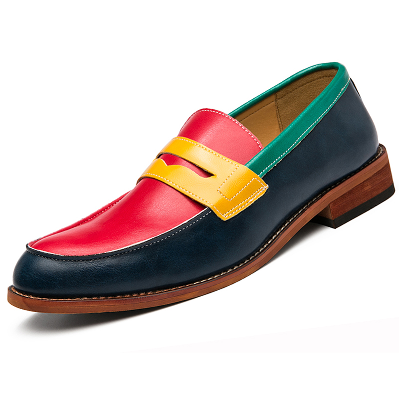 38-48 Slip-on Men Business Dress Shoes Pointed Leather Formal Office Oxford Soft Leisure Casual Flat