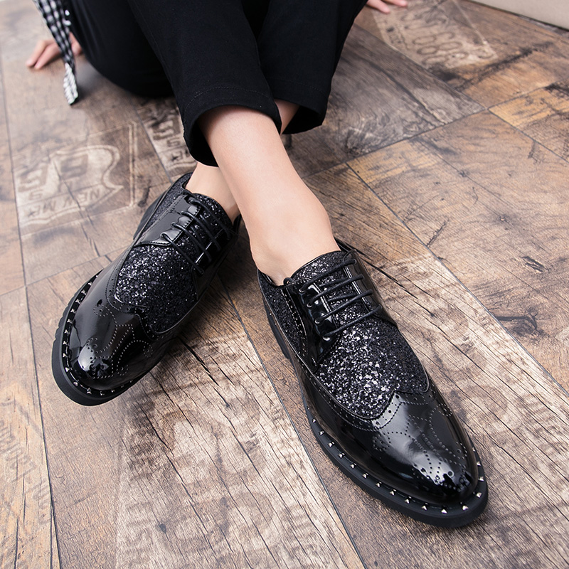 Men Leather Business Shoes Pointed Soft Leisure Formal Office Oxford Casual Loafers Lace-up Dress