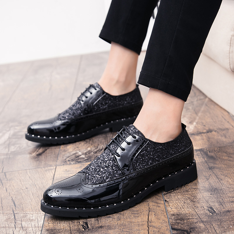 Men Leather Business Shoes Pointed Soft Leisure Formal Office Oxford Casual Loafers Lace-up Dress