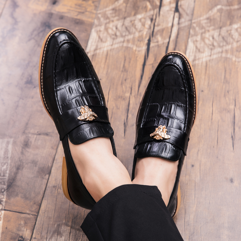 38-47 Men Leather Business Dress Shoes Formal Office Oxford Soft Leisure Loafers Flat Casual Slip-on