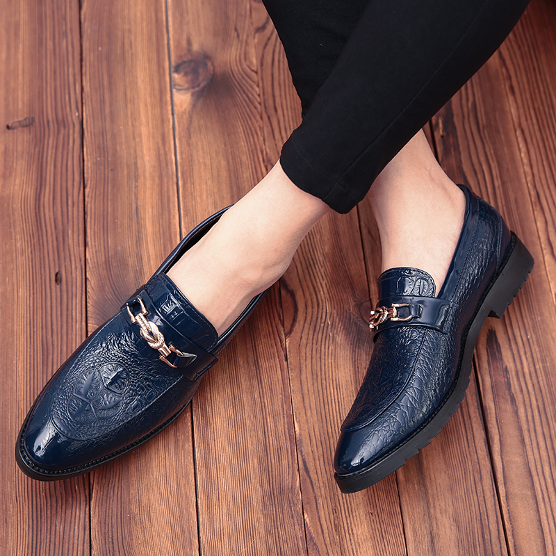 38-46 Men Business Dress Shoes Formal Leather Office Oxford Soft Lesiure Pointed Slip-on Moccasins