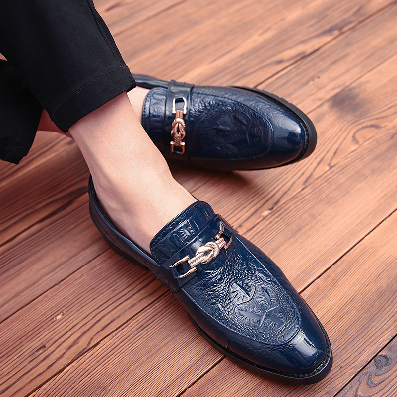 38-46 Men Business Dress Shoes Formal Leather Office Oxford Soft Lesiure Pointed Slip-on Moccasins
