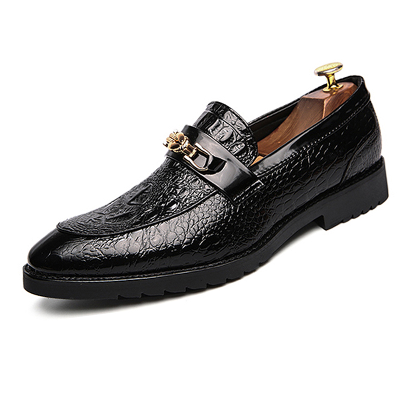 38-46 Men Business Dress Shoes Formal Leather Office Oxford Soft Lesiure Pointed Slip-on Moccasins