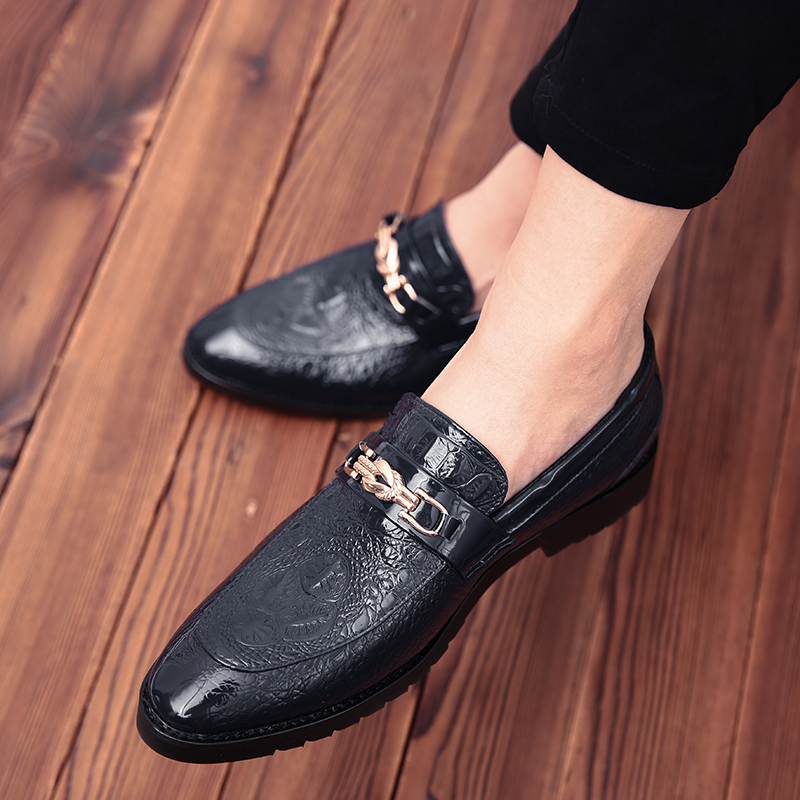 38-46 Men Business Dress Shoes Formal Leather Office Oxford Soft Lesiure Pointed Slip-on Moccasins