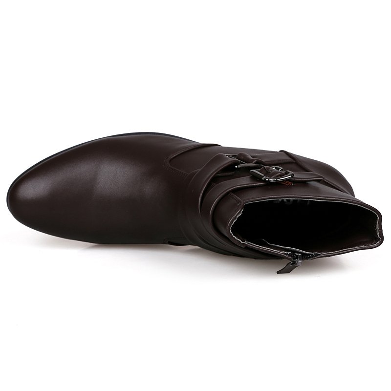 39-47 Men Boots Pointed Leather Business Shoes Soft Leisure Ankle Martin Chelsea Boots Moccasin Flat