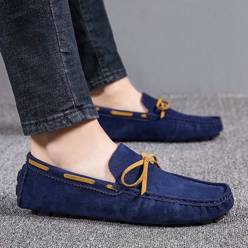 38-48 Men Driving Shoes Leather Dress Office Slip-on Business Doug Shoes Casual Loafers Flats Work