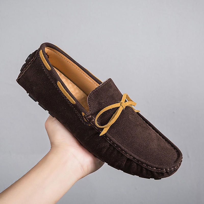 38-48 Men Driving Shoes Leather Dress Office Slip-on Business Doug Shoes Casual Loafers Flats Work