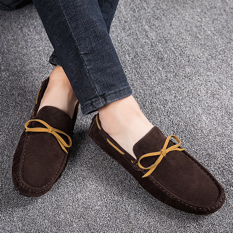 38-48 Men Driving Shoes Leather Dress Office Slip-on Business Doug Shoes Casual Loafers Flats Work