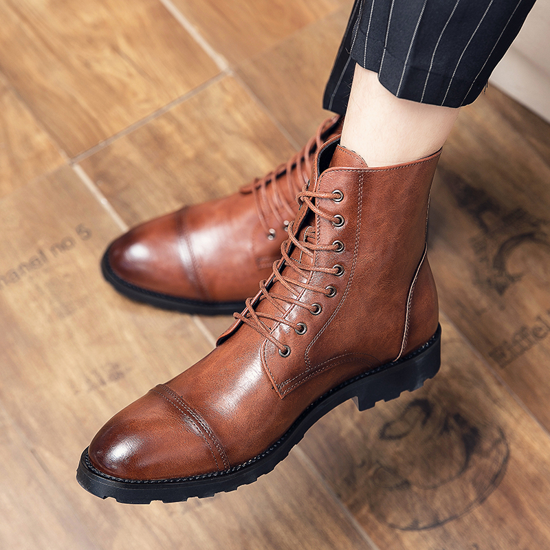 38-48 Men's Shoes New High Quality Men Ankle Boot Male Vinage Classic Chelsea Winter Zipper Boot