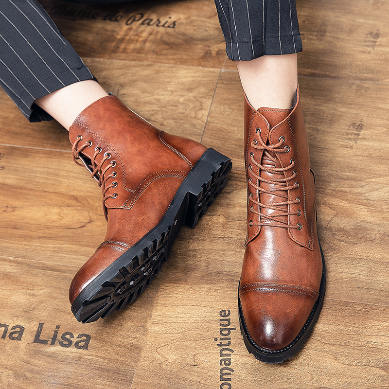 38-48 Men's Shoes New High Quality Men Ankle Boot Male Vinage Classic Chelsea Winter Zipper Boot