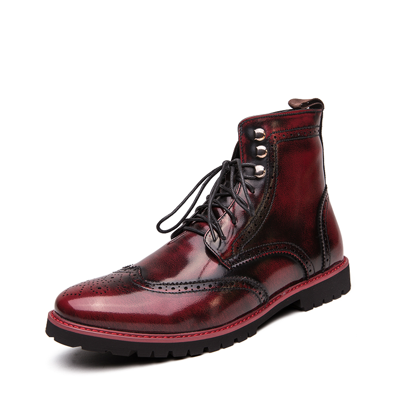 38-48 Men&apos;s Chelsea Boots PU Leather Casual Shoes Male British Style Slip-on Dress Boot For Man
