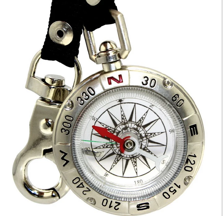 Eyeskey Survival Compass Backpack Mini Portable Outdoor Hiking Camping Compass Handheld Key Chain Survival Compass