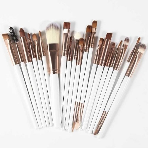 20Pcs Makeup Brushes Set Eye Shadow Eyeliner Foundation Cosmetics Loose Powder Fluffy Professional Brushes Make Up Accessories