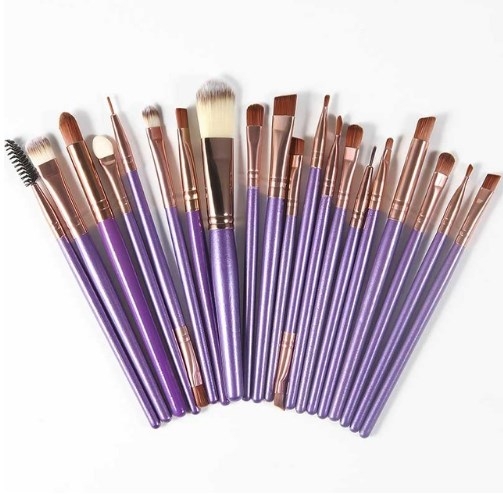 20Pcs Makeup Brushes Set Eye Shadow Eyeliner Foundation Cosmetics Loose Powder Fluffy Professional Brushes Make Up Accessories