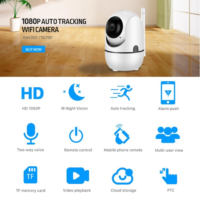 Wireless IP Camera Wifi 360 CCTV Camera Mini Pet Video Surveillance Camera With Wifi Baby Monitor ycc365 1080P Smart Home