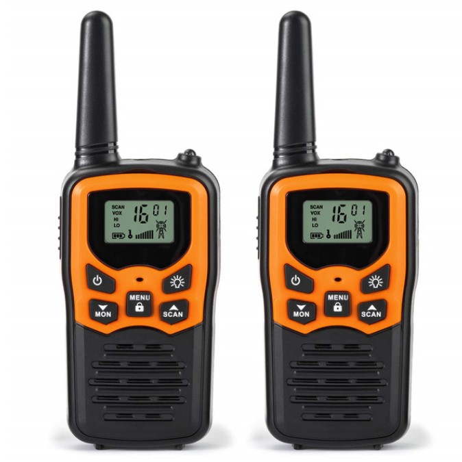 2PCS Mini Handheld Walkie Talkie Portable High Power VHF Two Way Ham Radio Communicator Transceiver