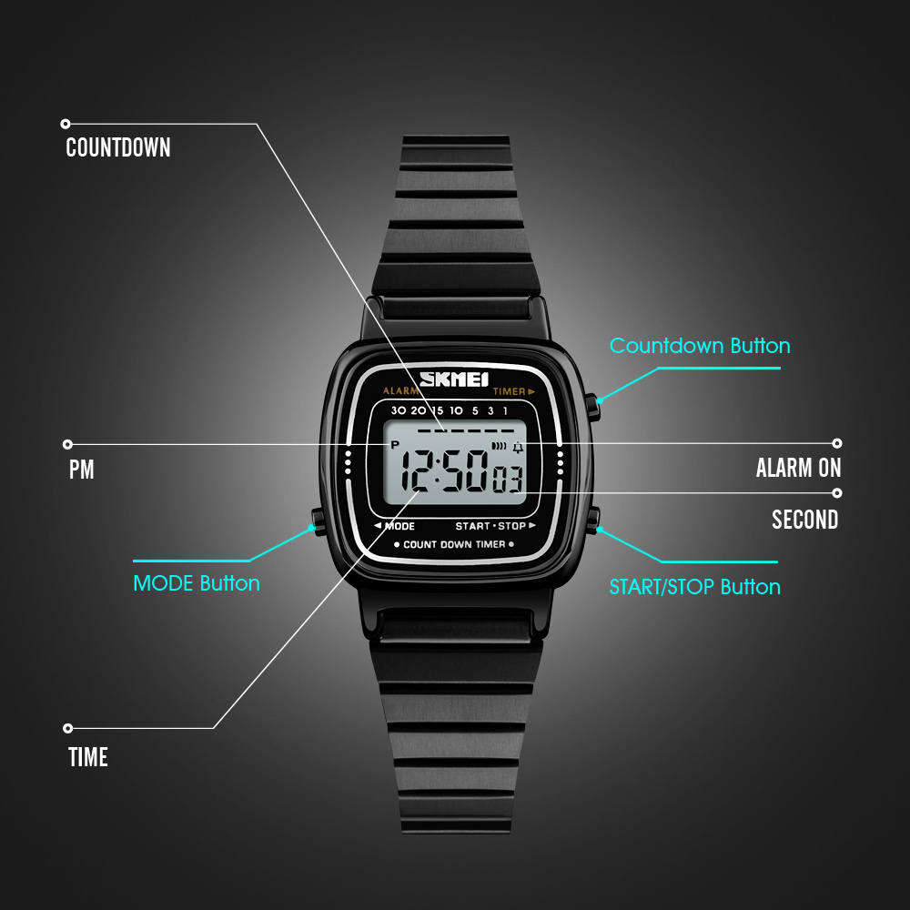 SKMEI Women Quartz Watches Luxury Fashion Casual Business Watches Digital Watches Business